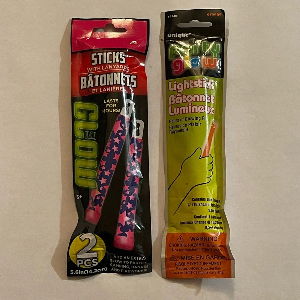 Unopened glow sticks